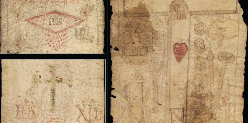 HiiFeuer Middeleeuwse alchemie riemtas van kunstleer met 4 flesjes